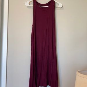 Maroon flowy cotton dress